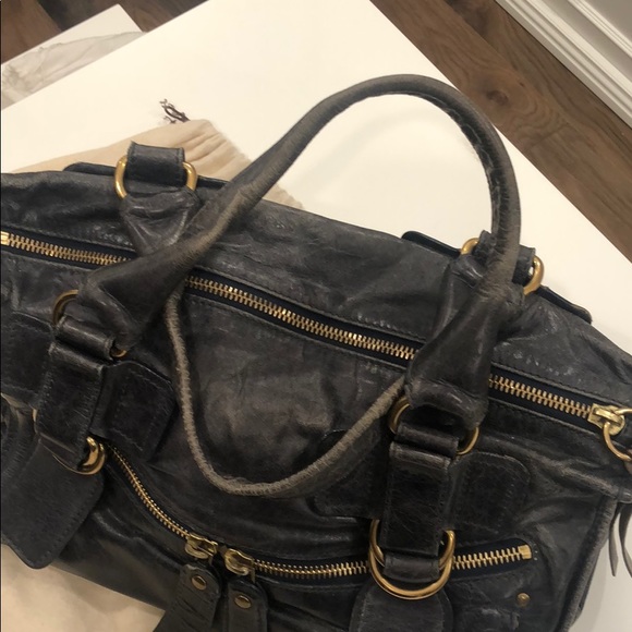 Chloe Vintage Leather Bay Bag -Blue - Picture 7 of 12